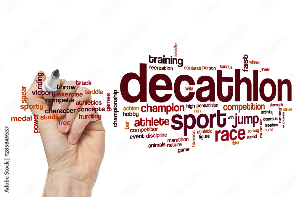 Poster decathlon word cloud