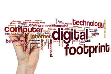 Digital footprint word cloud