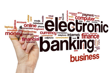 Electronic banking word cloud