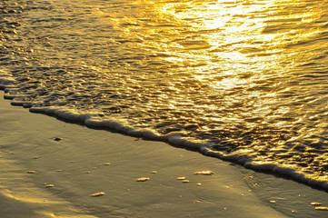Details of the waves at the beach