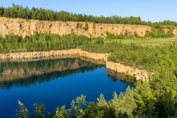 Flooded old quarry in Grodek park in Jaworzno © mkos83
