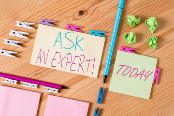 Handwriting text writing Ask An Expert. Conceptual photo confirmation that have read understand and...