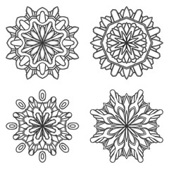 mandala flower illustration vector design