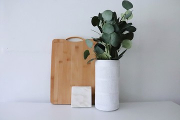 Cutting Board and Vase