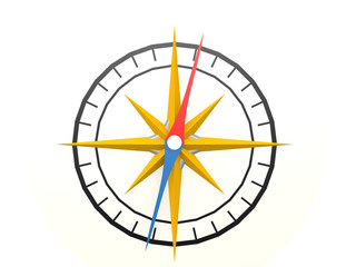 Compass isolated blank