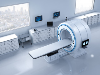 lab with mri scan machine