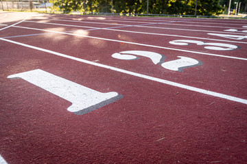 Starting Blocks At Track 1 2 3