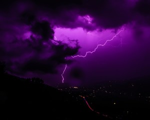 lightning in the sky