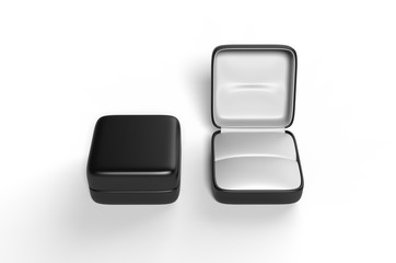 Blank Small  Ring Jewelry Box For Branding. 3d render illustration.