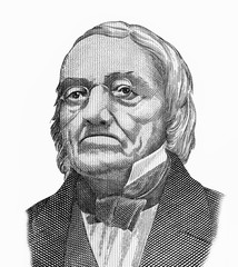 Karl Ernst von Baer portrait from 2 Krooni 1992 Banknotes. Baltic German biologist pioneer in...