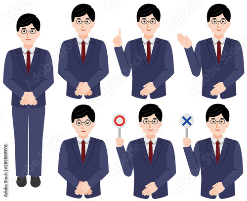 エレガントスーツ 男 イラスト 人気のファッションスタイル