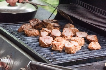 Yummy meat on the grill