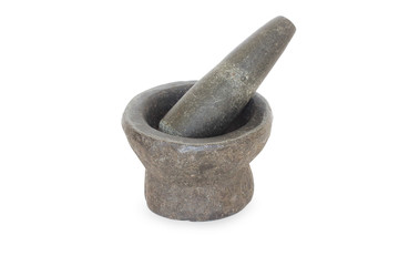 Stone mortar isolate on white backgroud