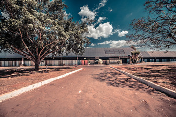 A beautiful view of Expobrasilia Building in City Park, Brasilia, Brazil.