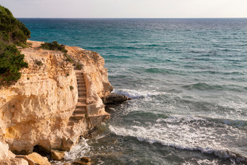 Scendendo in spiaggia