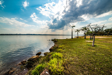 A beautiful view of North Lake in Brasilia, Brazil