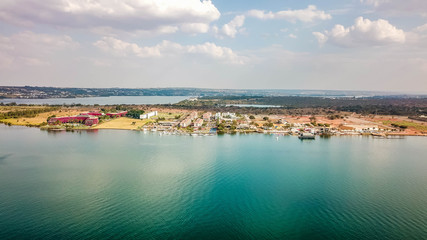 Naklejka na ściany i meble A beautiful view of Paranoa Lake in Brasilia, Brazil