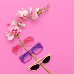 Fototapeta premium Eyewear Accessory concept. Stylish sunglasses trend set