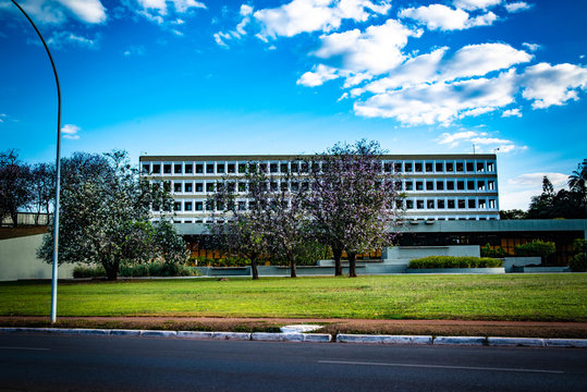 A beautiful view of TCU building in Brasilia, Brazil