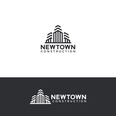 Building logo template for real estate agency, construction company and hotels
