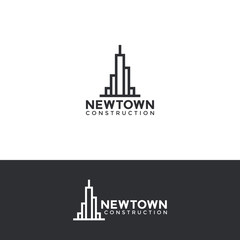 Building logo template for real estate agency, construction company and hotels
