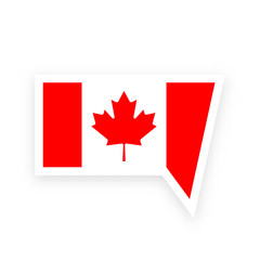 Creative vector illustration with the national flag of Canada