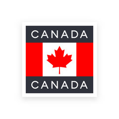 Creative vector illustration with the national flag of Canada