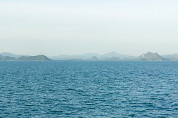 Sea and mountainous coast of Pangan island