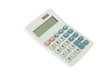white Calculator isolate on white background