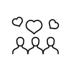 friendship and love - minimal line web icon. simple vector illustration. concept for infographic, website or app.