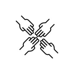 friendship vow - minimal line web icon. simple vector illustration. concept for infographic, website or app.