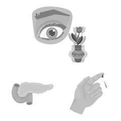 Vector illustration of health and diet logo. Collection of health and disease stock vector illustration.