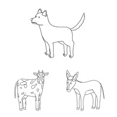 Vector design of homemade and countryside logo. Set of homemade and agriculture vector icon for stock.