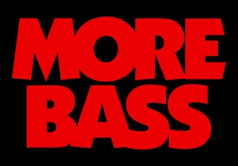 Obraz premium More Bass (Red) Bassist Bass Player's Design