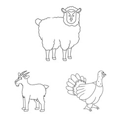 Isolated object of homemade and countryside logo. Set of homemade and agriculture stock symbol for web.