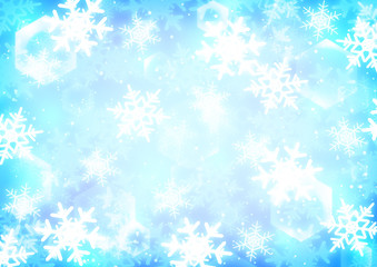 雪の結晶 背景 ブルー 