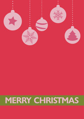 merry christmas  greeting, invitation or poster. vector retro illustration