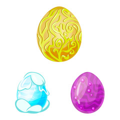 Isolated object of dinosaur and magic symbol. Set of dinosaur and fantasy stock symbol for web.