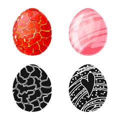 Vector design of animal and prehistoric symbol. Set of animal and cute stock symbol for web.