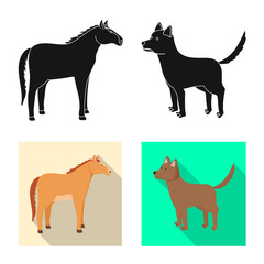 Vector illustration of breeding and kitchen symbol. Set of breeding and organic stock vector illustration.