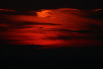 Sonnenuntergang, Abendrot, glühender Himmel, Sonne, Abendsonne, Himmel, 