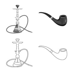 Vector design of refuse and stop sign. Collection of refuse and habit stock vector illustration.