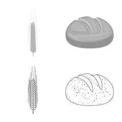 Isolated object of agriculture and farming sign. Collection of agriculture and plant stock symbol for web.