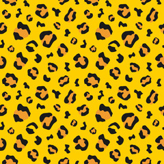 Animal leopard skin seamless pattern
