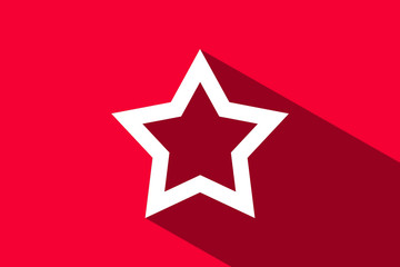 Obraz premium Star with red background and long shadow