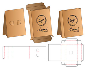 Box Stand packaging die cut template design. 3d mock-up