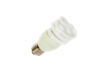 Energy saving light bulb isolate on white background