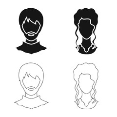 Vector illustration of professional and photo icon. Set of professional and profile vector icon for stock.