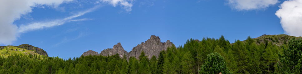Fototapeta na wymiar Panorama cime montuose