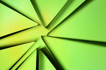 Abstract folded paper sheets